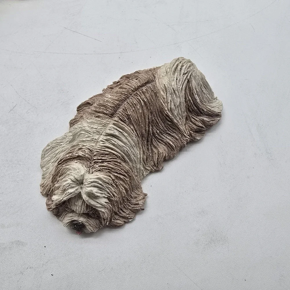 VTG Sandicast Lil Snoozers Napper Black White‎ Shih Tzu Dog Figurine